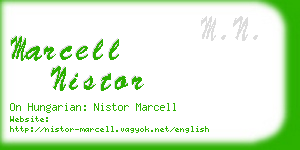 marcell nistor business card